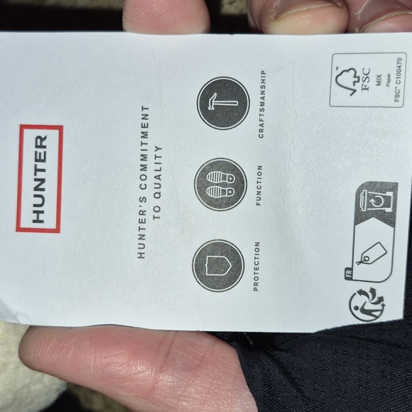 Hunter Black and Cream Cozy Clogs - Picture 7 of 7